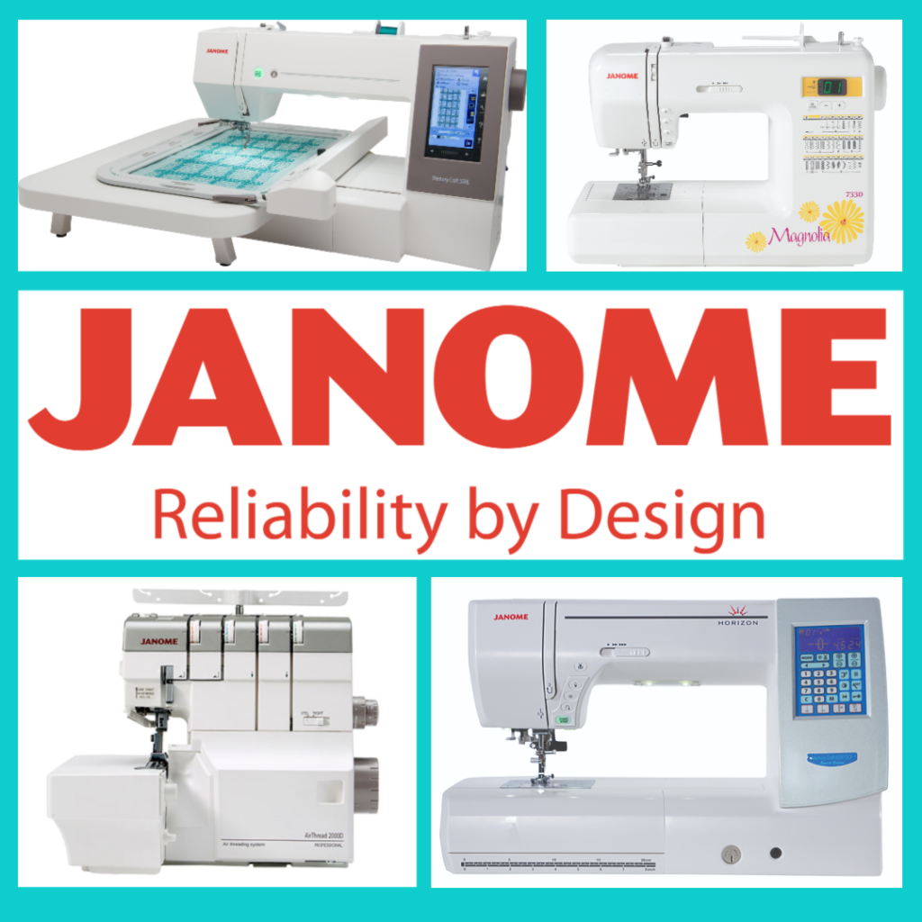 Janome machines collage